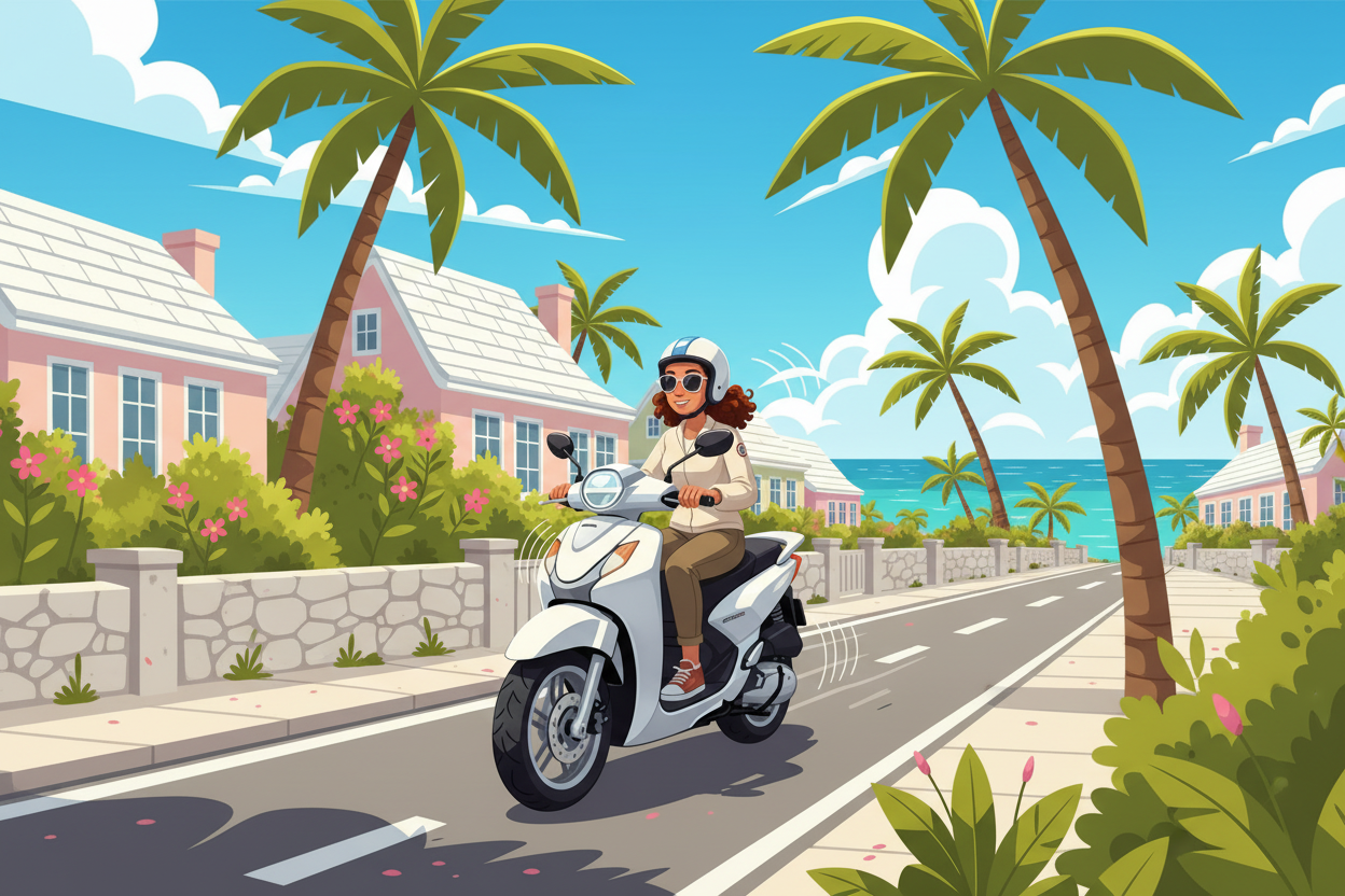 Rider on a motorbike