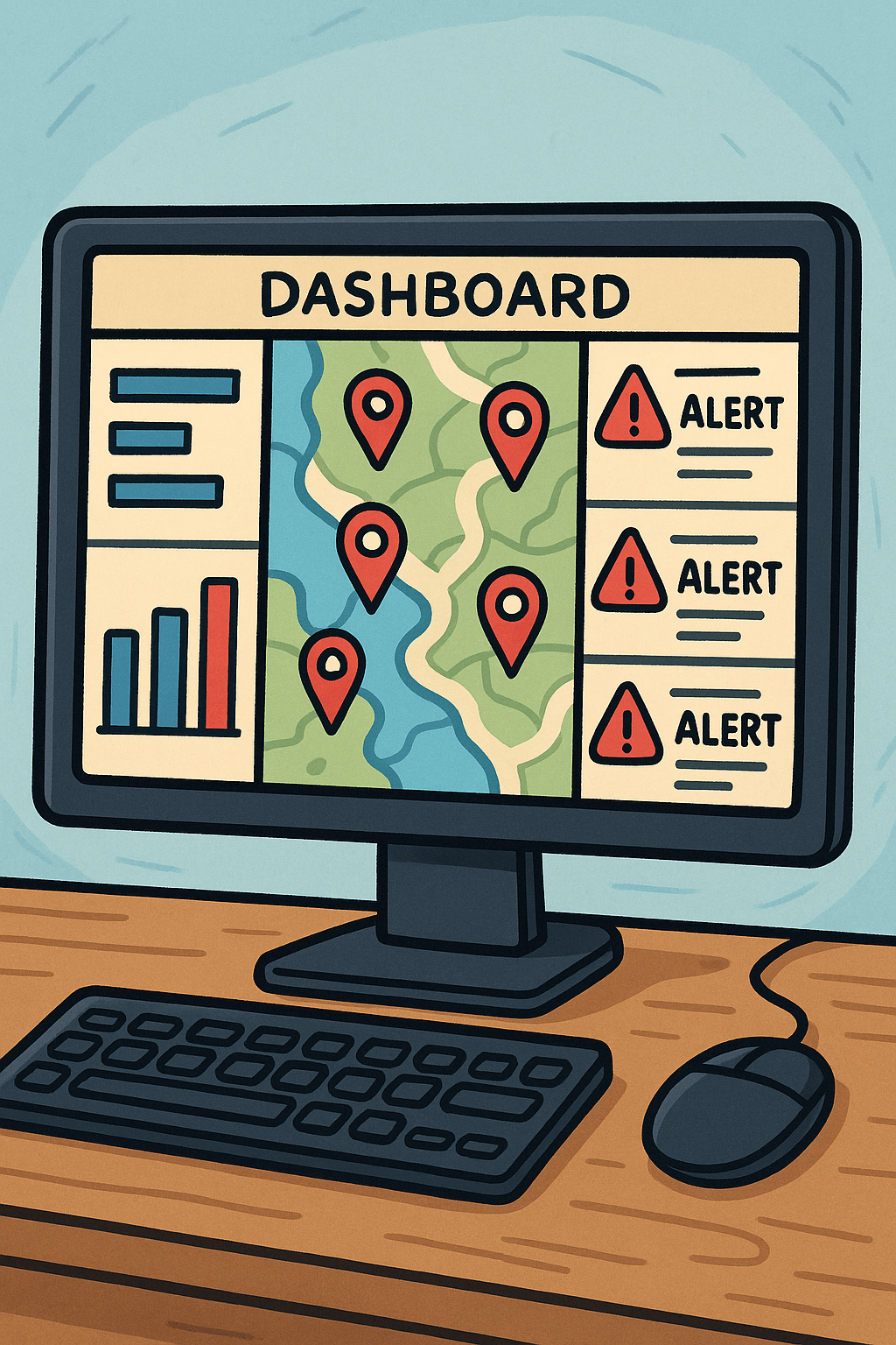 IslandWatch dashboard tracking multiple vehicles